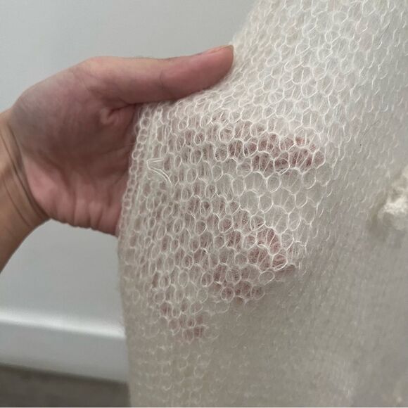 NWT Anna October Maxi Dress White Crochet Knit Astrid Floral Bridal Wedding sz S - Picture 10 of 13